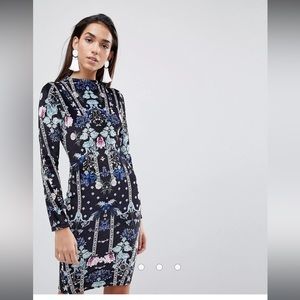 ASOS lispy bodycon velvet dress